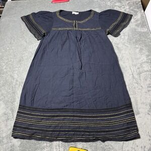 Velvet Graham Spencer Puff Sleeve Embroidered Boho Mini Dress‎ Size XS